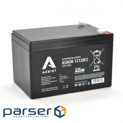 Аккумулятор AZBIST Super AGM ASAGM-12120F2, Black Case, 12V 12.0Ah (151х98х 95 (101) ) Q6 / 192