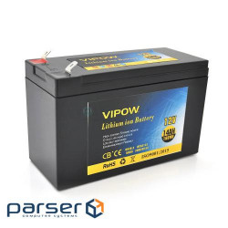 Rechargeable lithium battery Vipow 12 V 14A with Li-ion 18650 cells with built-in (VP-12140LI)