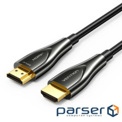 Кабель мультимедійний HDMI M to HDMI M 45.0m 4K60Hz fiber optic black Vention (ALSBW)