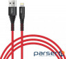 Дата кабель USB 2.0 AM to Lightning 1.2m Red Intaleo (1283126559471)
