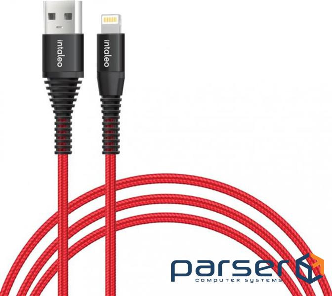 Дата кабель USB 2.0 AM to Lightning 1.2m Red Intaleo (1283126559471)
