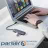 USB Hub Ugreen 4-port 15см USB 3.0 Активний, Metal Plated Shell, Ultra Slim CM219 Сірий (50985) (50985)