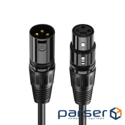 Микрофонный кабель Cabletime PRO XLR 3P XLR Male to Female 2м Black (CF24L)