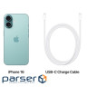 Мобільний телефон Apple iPhone 16 128GB Teal (MYED3) (MYED3SX/A)