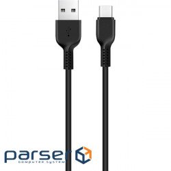 Cable HOCO X13 Easy charged USB-A to Type-C 1m Black (6957531061182)