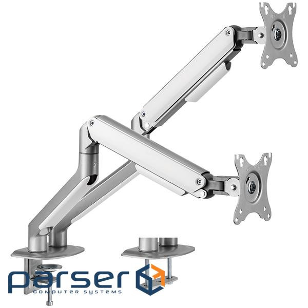 Кріплення настільне для 2-х моніторів HISMART HS082451 17"-32" Silver