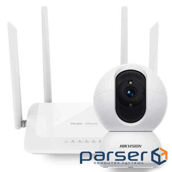 Комплект Ruijie DS-2CV2Q21G1-IDW(W)/EU 2МП + Reyee RG-EW1200