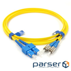 Патчкорд SC/UPC-FC/UPC SM 3м Duplex Slim (UPC-3SCFC(SM)D(ON)S)