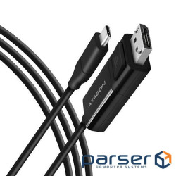 Кабель AXAGON RVC-DPC USB-C-DisplayPort, 1.8m, 4K/60Hz, чорний
