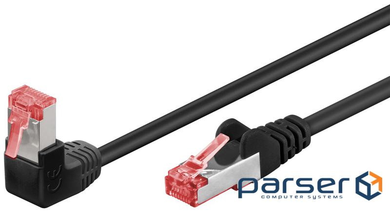 Patch cord RJ45 SFTP6 1.0m, patch AWG28 1x90ё PoE/PoE+ LSOH, black (75.05.1543-1)