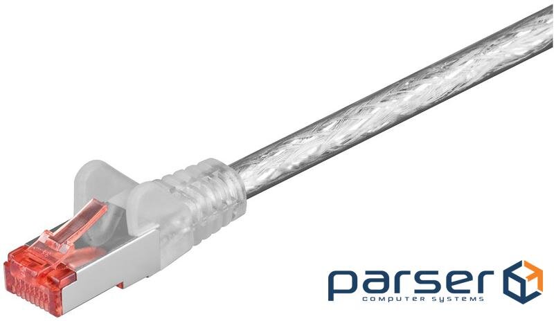 Патч-корд екранованому RJ45 SFTP6 0.25m,patch AWG27 D=6.0mm Gold Protect,прозорий (75.09.5459-10)