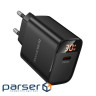 Зарядний пристрій BOROFONE BA97A Ilustre USB-C PD30W digital display Black (6941991120480)
