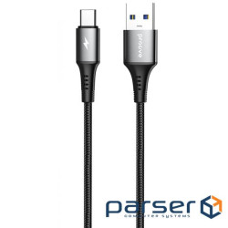 Кабель Proove WireX USB to Type-C 3A (1m) black (CCWX15001201)