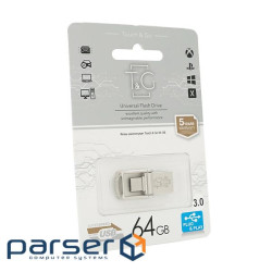 Флеш-накопичувач T&G 104, USB 3.0+Type-C, 64GB, Metal, Blister (T&G 104 / 64) (T& (T&G 104 / 64)