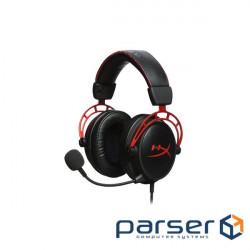 Gaming headset HyperX Cloud Alpha, mini-jack/dual 3.5mm, 1.2m/2m black-red (4P5L1AM)
