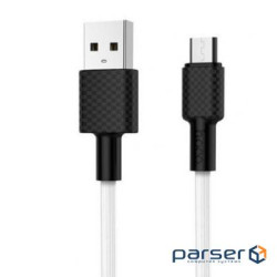 Кабель Hoco X29 Superior style, Micro-USB, 2A, White, довжина 1м , BOX (C-HX29M-W)
