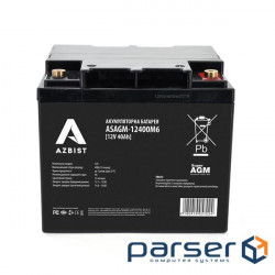 Battery AZBIST Super AGM ASAGM-12400M6, Black Case, 12V 40.0Ah (196 165 x (ASAGM-12400M6 Black)