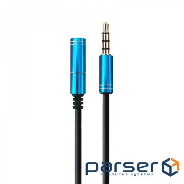 Cable Maxxter (A-3434-1m) 3.5mm M/F 3.5mm, 1m, black/blue 