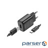 Зарядний пристрій HOCO C134A USB + cable USB to USB-C 2.4A black (6942007621359)