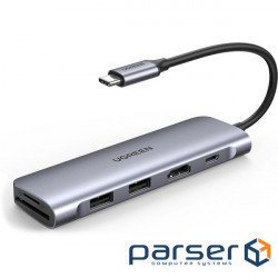 Порт-реплікатор UGREEN CM195 6-in-1 USB-C PD Adapter with 4K HDMI (70411)
