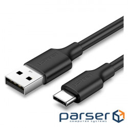 Кабель USB 2.0 AM-Type-CM, 3 м, 3.0A, (18W) Nickel Plating Чорний , US287 UGREEN (60826)