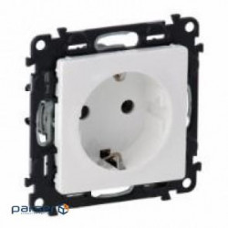Розетка Legrand Schuko 16А 250В со шторками, винтовые клеммы, Белый, Valena ALLURE (753724)