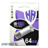 Флеш-накопичувач USB 64GB Hi-Rali Rocket Series Silver (HI-64GBVCSL)