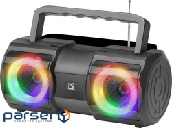 Портативна акустика DEFENDER (65420) Beatbox 20 20Вт, Light/FM/microSD/USB, чорний 