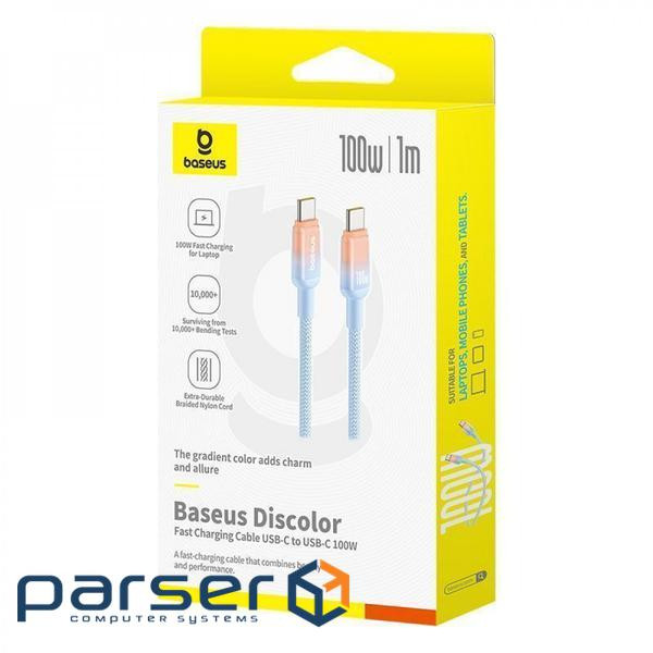 Дата кабель USB-C to USB-C 1.0m 100W black Baseus (P10374902111-00)