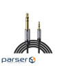 Кабель мультимедійний 3.5mm M to 6.5mm M 1.2m Essager (EYPMM-XL0G-P)