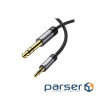 Кабель мультимедійний 3.5mm M to 6.5mm M 1.2m Essager (EYPMM-XL0G-P)