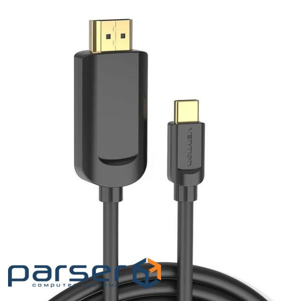 Кабель Vention Type-C to HDMI 4K 30Hz Cable 1.5M Black (CGUBG)
