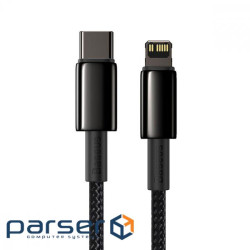 Кабель Baseus Tungsten Gold Fast Charging USB-USB-C, 1м Black (CATLWJ-01)