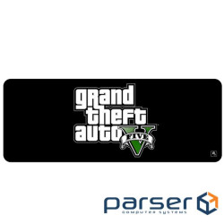 Коврик 300*800 тканинний GTA5 з боковою прошивкою, товщина 3 мм, Black, Пакет (GTA21)