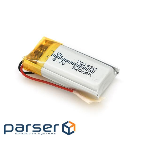 Літій-полімерний акумулятор 7*14*30mm (Li-ion 3.7В 320мА&middot,ч) (701430) ) (701430)