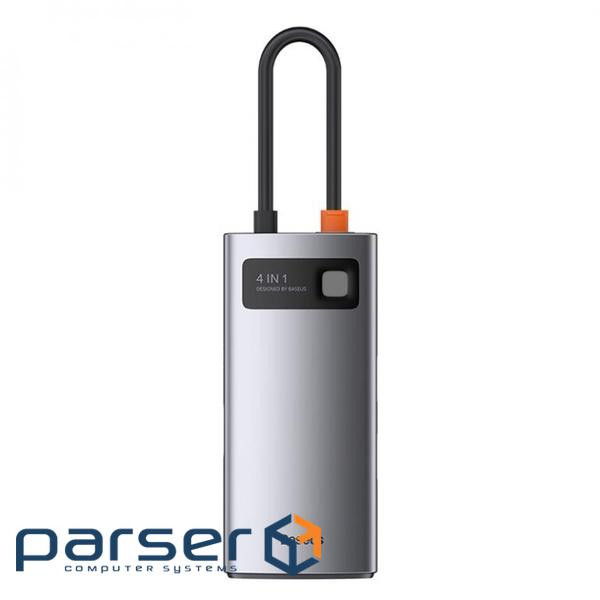 USB Hub Baseus Metal Gleam Series 4-in-1 Multifunctional Type-C Сірий (CAHUB-CY0G)