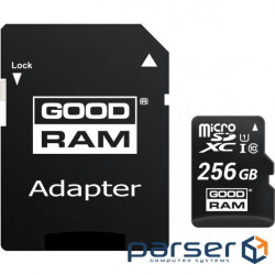 Memory card GOODRAM microSDXC M1AA 256GB UHS-I Class 10 + SD-adapter (M1AA-2560R12)