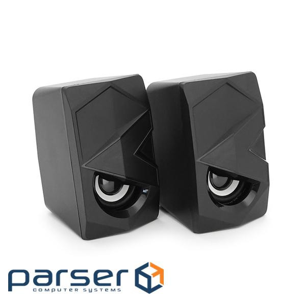 Колонки 2.0 Hotmai FTN-39 USB+3.5mm, 2x3W, 20Hz-18KHz, з регулятором гучності, Black, BOX, Q24