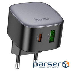 СЗУ HOCO CS32A 110-240V, PD20W+Q3.0, USB+Type-C, White, Box (CS32AW)