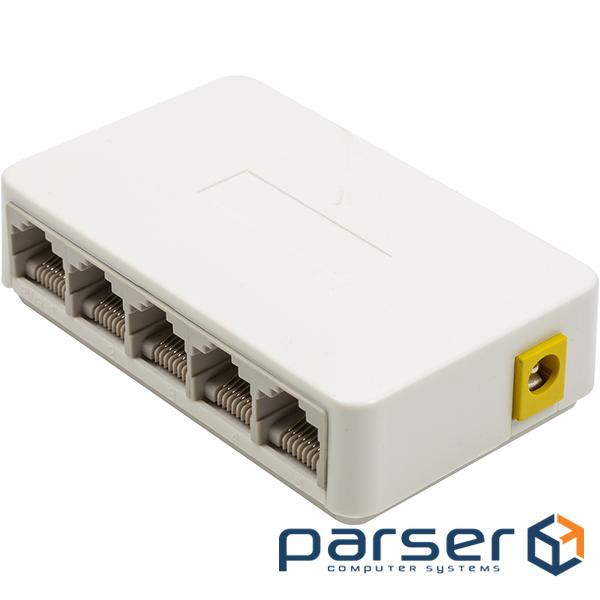 Гігабітний Ethernet комутатор HiSmart (5-Port 10/100/1000Mbps) (TV990184) HiSmart (5-Port 10/100/1000Mbps) (TV990184)