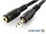 Кабель мультимедійний Jack 3.5mm M/Jack 3.5mm F 5.0m Cablexpert (CCA-421S-5M)