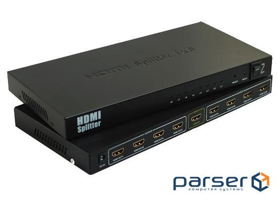 HDMI спліттер 1→8 VOLTRONIC YT-S-HDMI1=>8-3D