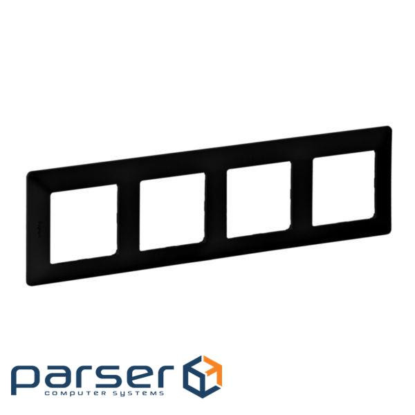 Рамка 4 пости Legrand Valena Life, матовий чорний (754254)