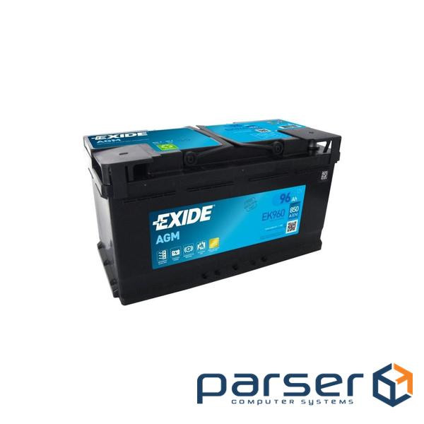 Автомобільний акумулятор EXIDE START-STOP AGM 96Ah Єв (-/+) (EK960)