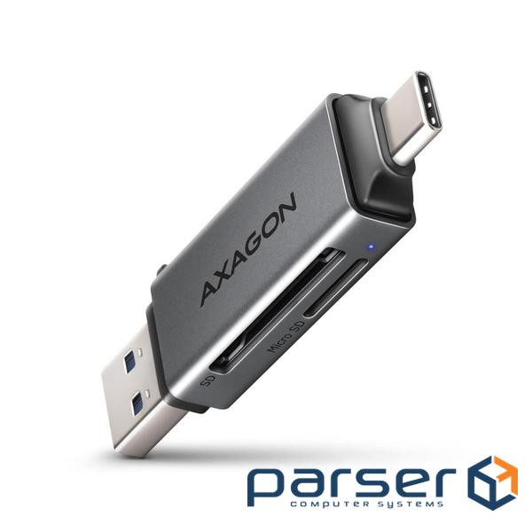 Кардрідер AXAGON CRE-DAC SuperSpeed USB-C + USB-A card reader