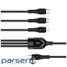 Кабель ColorWay Lightning + micro USB + USB Type-C (M/M), 3.0 А, 1.2 м , Black (CW-CBPDU3060-BK)