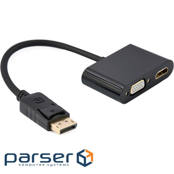 Перехідник Cablexpert DisplayPort to HDMI/VGA (A-DPM-HDMIFVGAF-01)