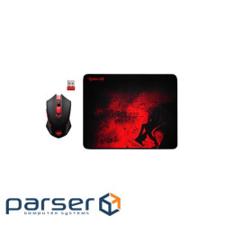 Мишка Defender M601WL-BA Wireless + mouse pad Black/Red (78227)