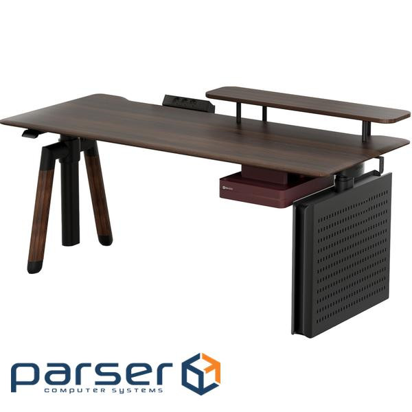 Компютерний стіл з електрорегулюванням висоти Sihoo D07 1.6m Walnut/Black (D07B-101/D07J-101-AB)