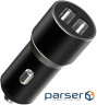 Зарядний пристрій XO CC30 Metal Car Charger Black (XO-CC30-BK)